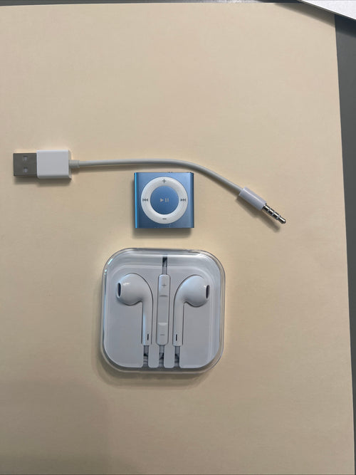 Apple iPod Blue Shuffle 4th Generation New Battery Installed Open Box