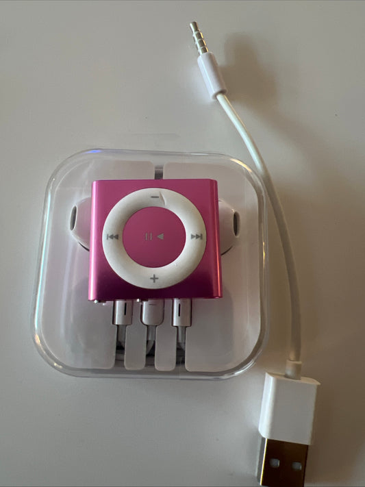 Apple iPod Pink Shuffle 4th Generation New Battery Installed Gently Used