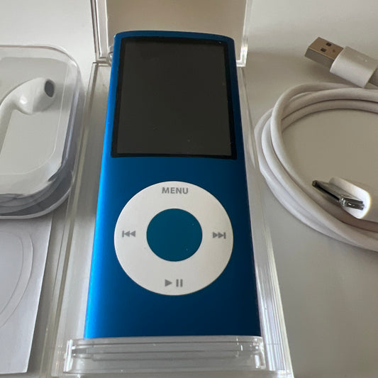 Apple iPod nano 4th Gen Blue  16GB New Battery Installed.