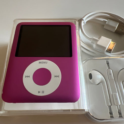 Apple iPod Nano 3rd Generation. A1236. 8GB. Pink New Battery. New. LCD