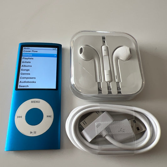 ipod nano 4th generation Blue 8gb - New Battery installed