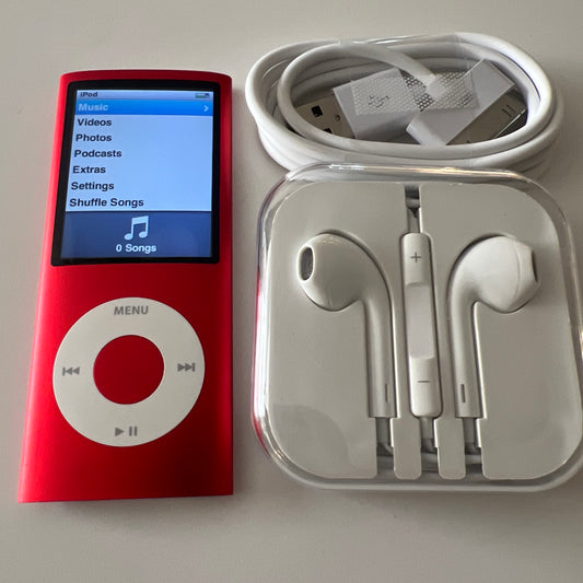 Apple iPod Nano 4th Generation, 8gb, Red, New Battery Installed. Engraved
