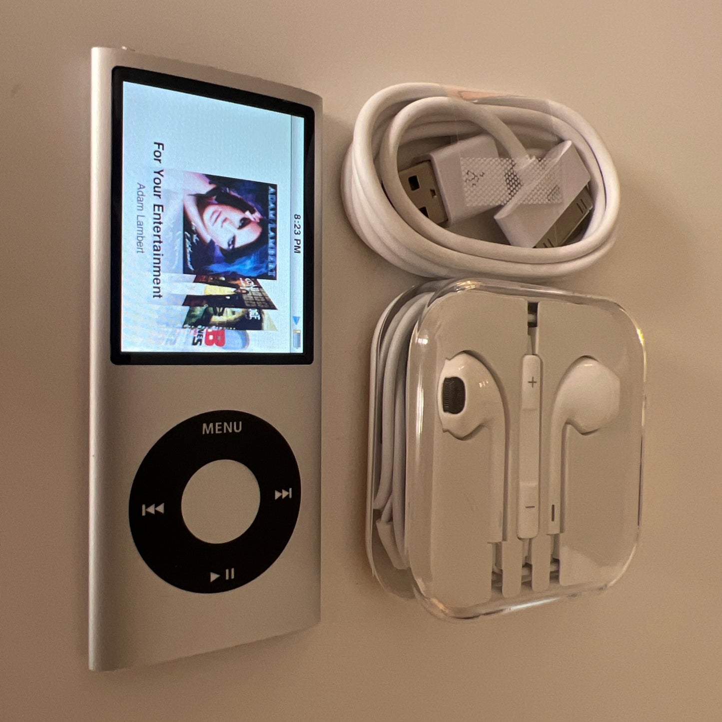 Apple iPod Nano 4th Generation, 8GB, Silver, New Battery Installed. NEW OPEN BOX