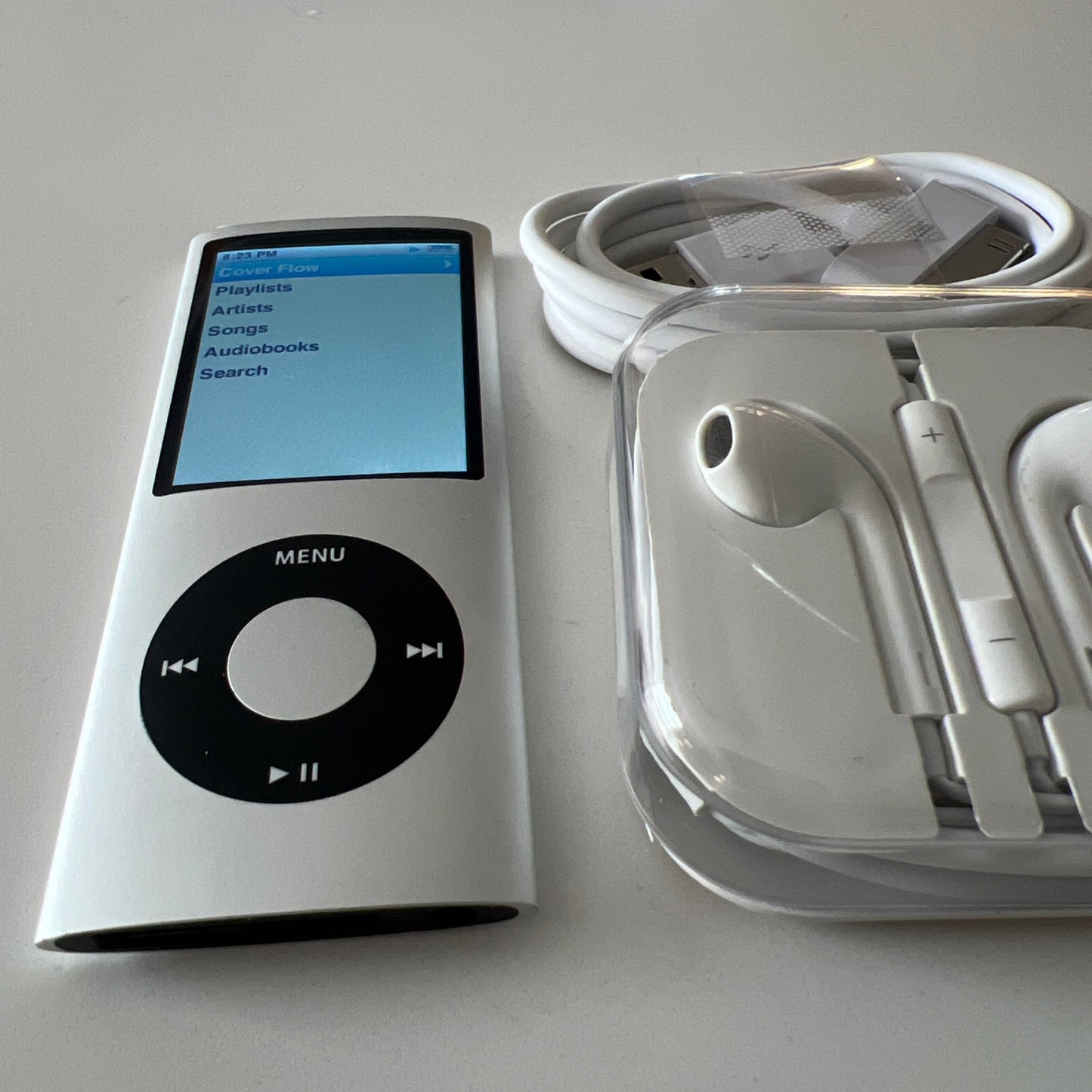 Apple iPod Nano 4th Generation, 8GB, Silver, New Battery Installed. NEW OPEN BOX