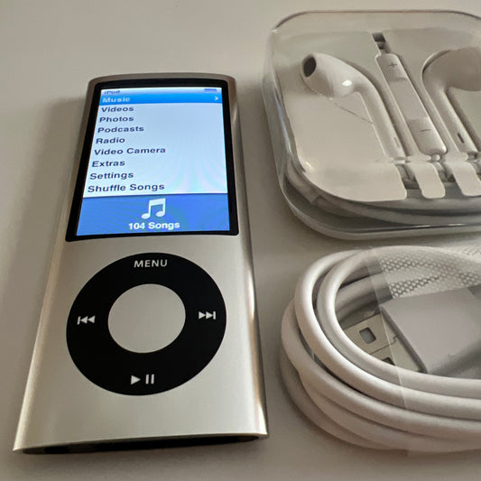 Apple iPod Nano 5th Generation Silver 8GB New Battery
