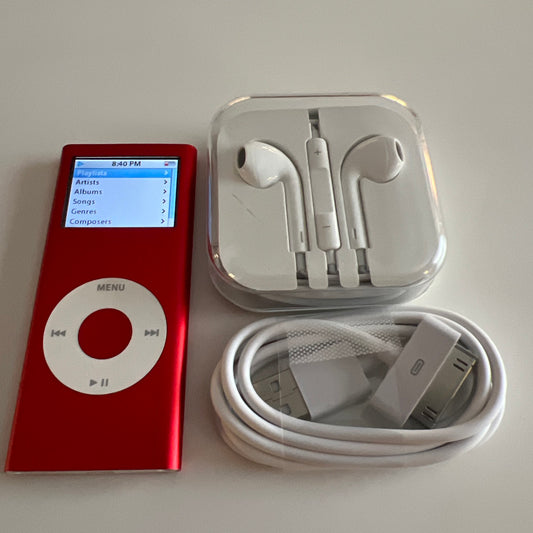 ipod nano 2nd gen new battery Red 4gb