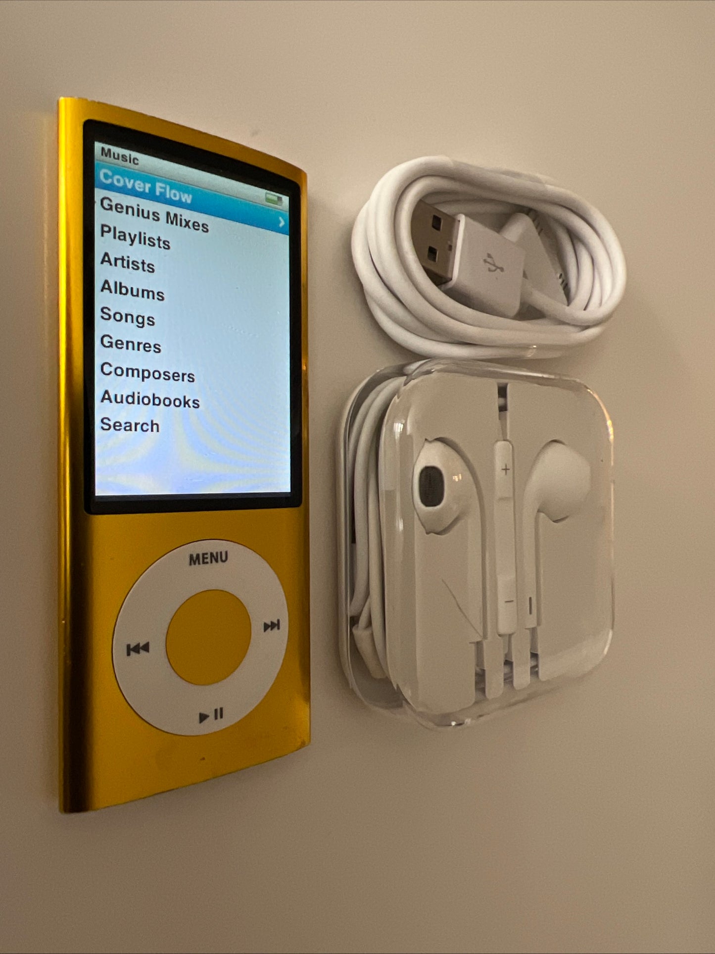 iPod Nano 5th Generation 16gb Yellow New Battery Installed.