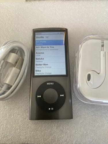 Apple iPod nano 5th Gen Black (8 GB) New Battery Exceptional Cond. Big Bundle